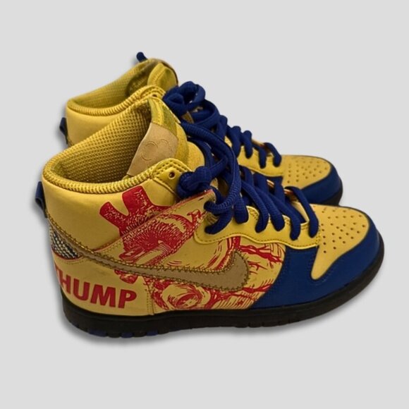 Nike SB Dunk High Doernbecher Sneakers Finnigan Mooney Yellow/Blue 5Y Box VGUC - Picture 1 of 10